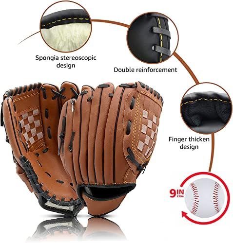 Youth Baseball Glove Sports activities Softball Glove Left Handed Softball Fielding Glove Baseball Coaching Competitors Glove Baseball Infielder's Mitts 11.5 Inch Baseball Mitt for Child Teen Newbie 6 51uFg1SoCrL. AC