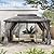 Rotihom Gazebo 10x13 with Mosquito Netting & Privacy Screens. Double Roof Design Outdoor Gazebo with Powder-Coated Metal Frame for Patio, Deck, Backyard, Garden & Lawns