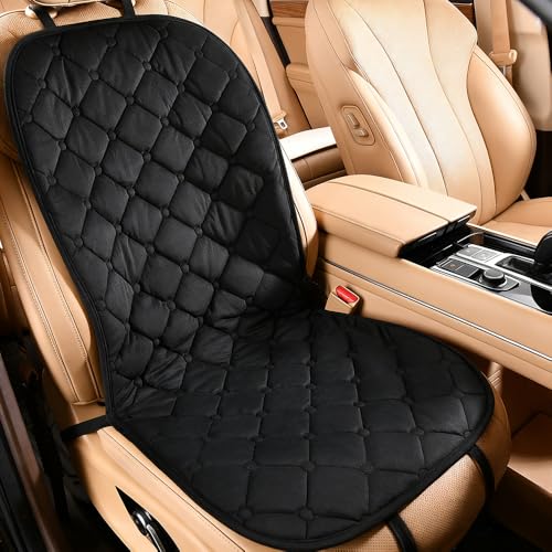 Sunny color Universal Car Seat Cushion - Comfortable Full Back & Seat Cover for Cars, Trucks, SUVs, Vans (Black, 1 Pack)