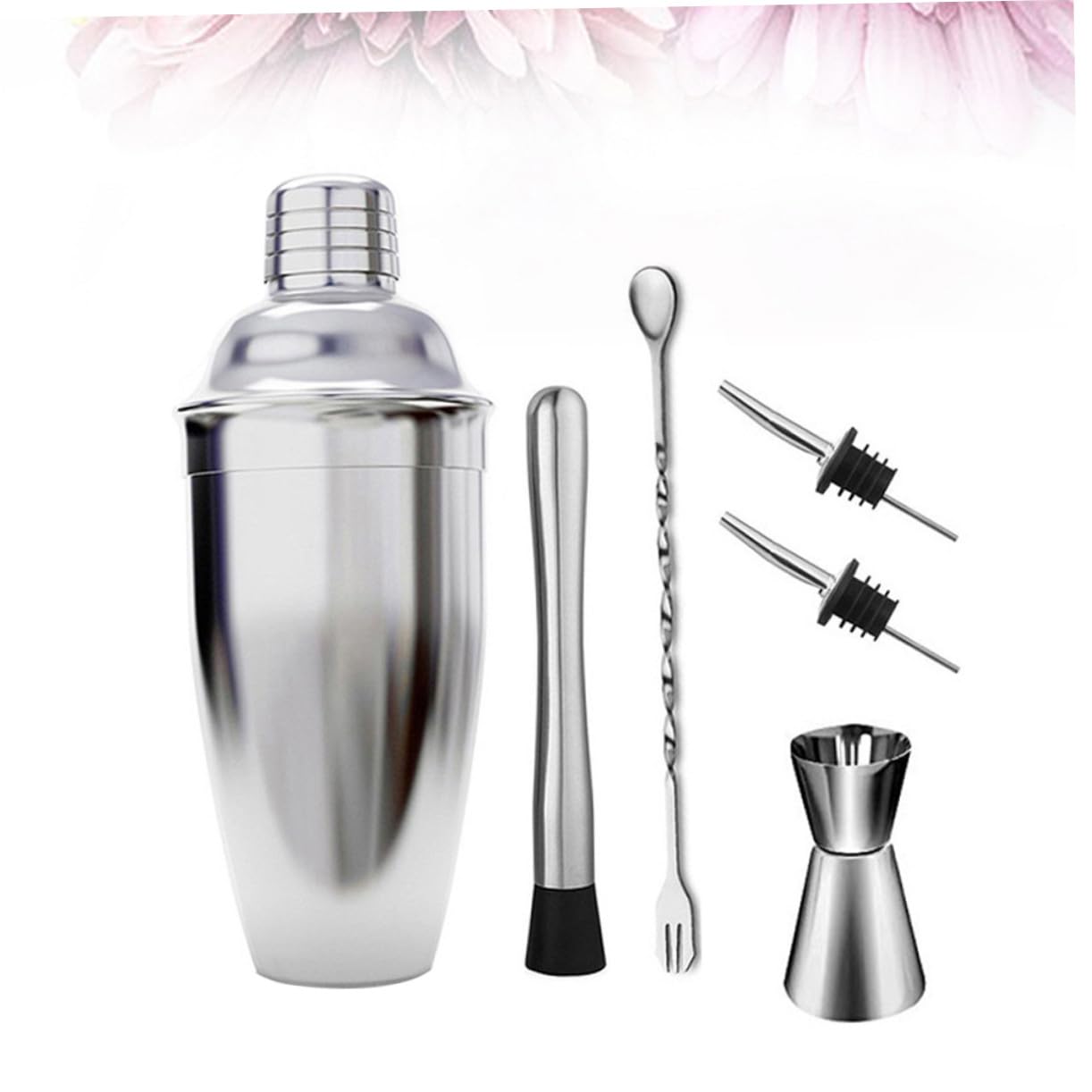 6piezas Coctelera De Acero Inoxidable Coctelera De Bar para Preparar Cócteles De Vino Casa