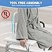 TABEKE Tub Transfer Bench for Bathtub, Tool Free Assembly Shower Chair with Backrest & Armrest, Height Adjustable Shower Bench, Shower Seat for Elderly and Disabled-500lb