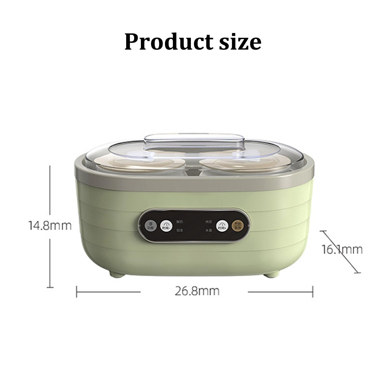 Piccola yogurtiera multifunzionale, yogurtiera con controllo della temperatura e tazze in ceramica, macchina for la fermentazione del natto, for yogurt biologico domestico, produttore di formaggio nat