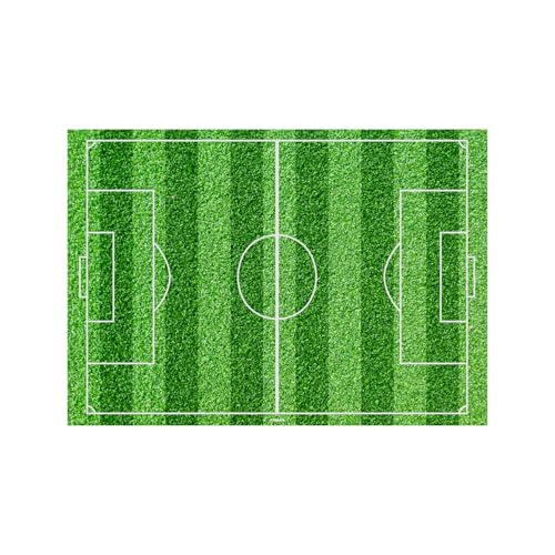 dekora - Feuille comestible Terrain de Football - Papier sucre A5 (14,8 x 21 cm) - Décoration pour gâteaux d’enfants - Sans gluten, sans sucre ajouté,...