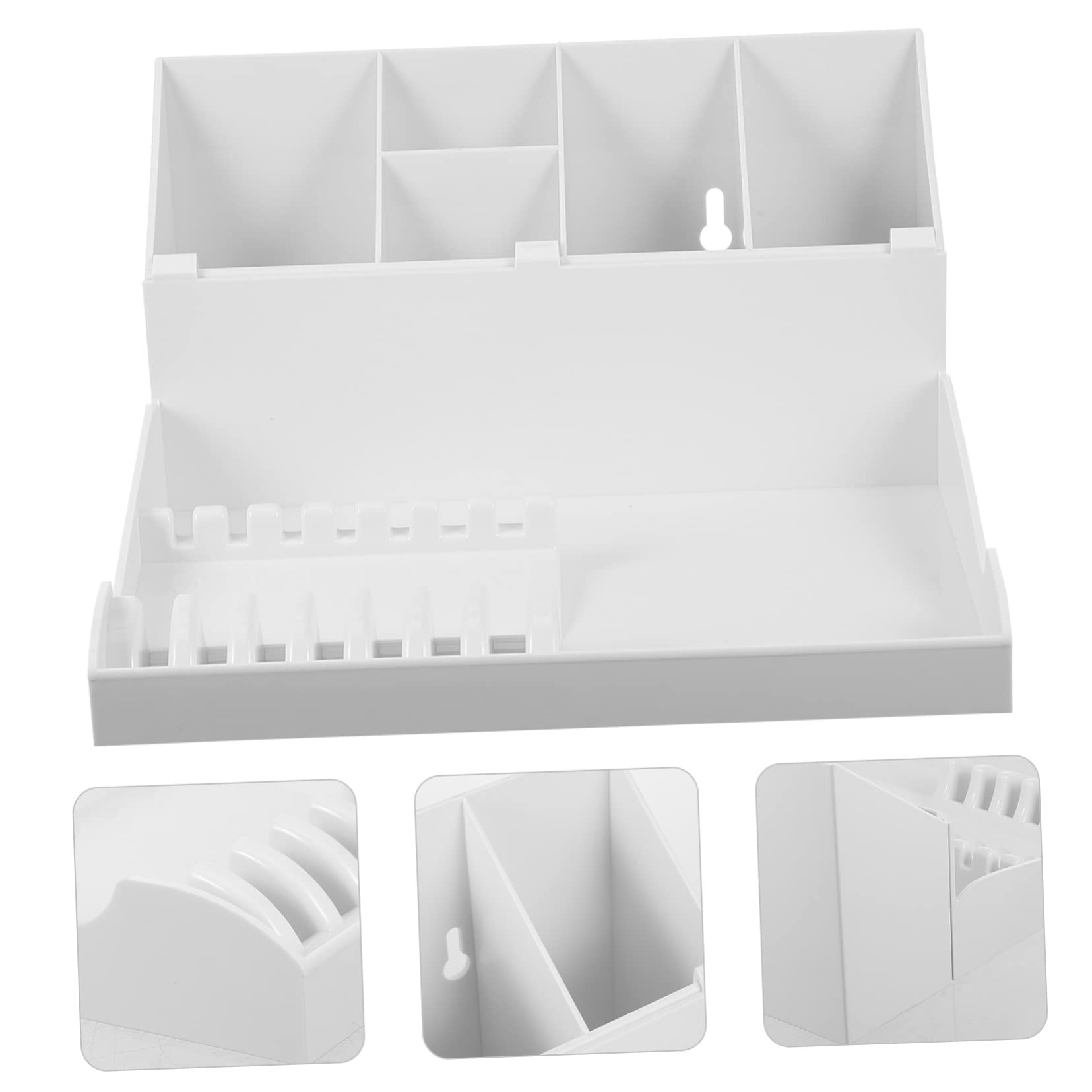 WOONEKY 1juego Organizador De De Peluquería Soporte para Tijeras y Peines Caja De Almacenamiento De De Cabello para Salones y Doméstico Bandeja y Soporte