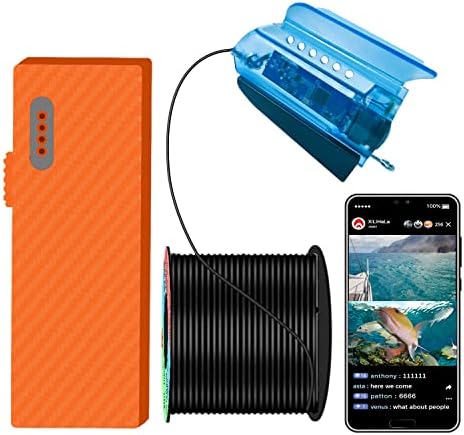 Underwater Fishing Camera for Live Streaming, Android Fish Finder with AHD 1080P Lens LED White Light + Phone Holder, Compatible with Samsung, OnePlus Phones,for Lake,Kayak,Ice Fishing(50M/164FT)