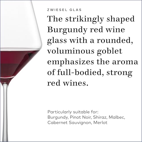ZWIESEL GLAS Pure Burgundy Red Wine Glass (Set of 6), Graceful Burgundy Glasses for Red Wine, Dishwasher-Safe Tritan Crystal Glasses, Made in Germany (23 Ounce)3