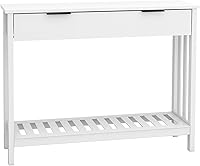 Vista 8 de TaoHFE White Narrow Console Table with Storage Modern Wood Entryway Table with Drawer Hallway Table Sofa Tables for Living Room, Entrance Tables for
