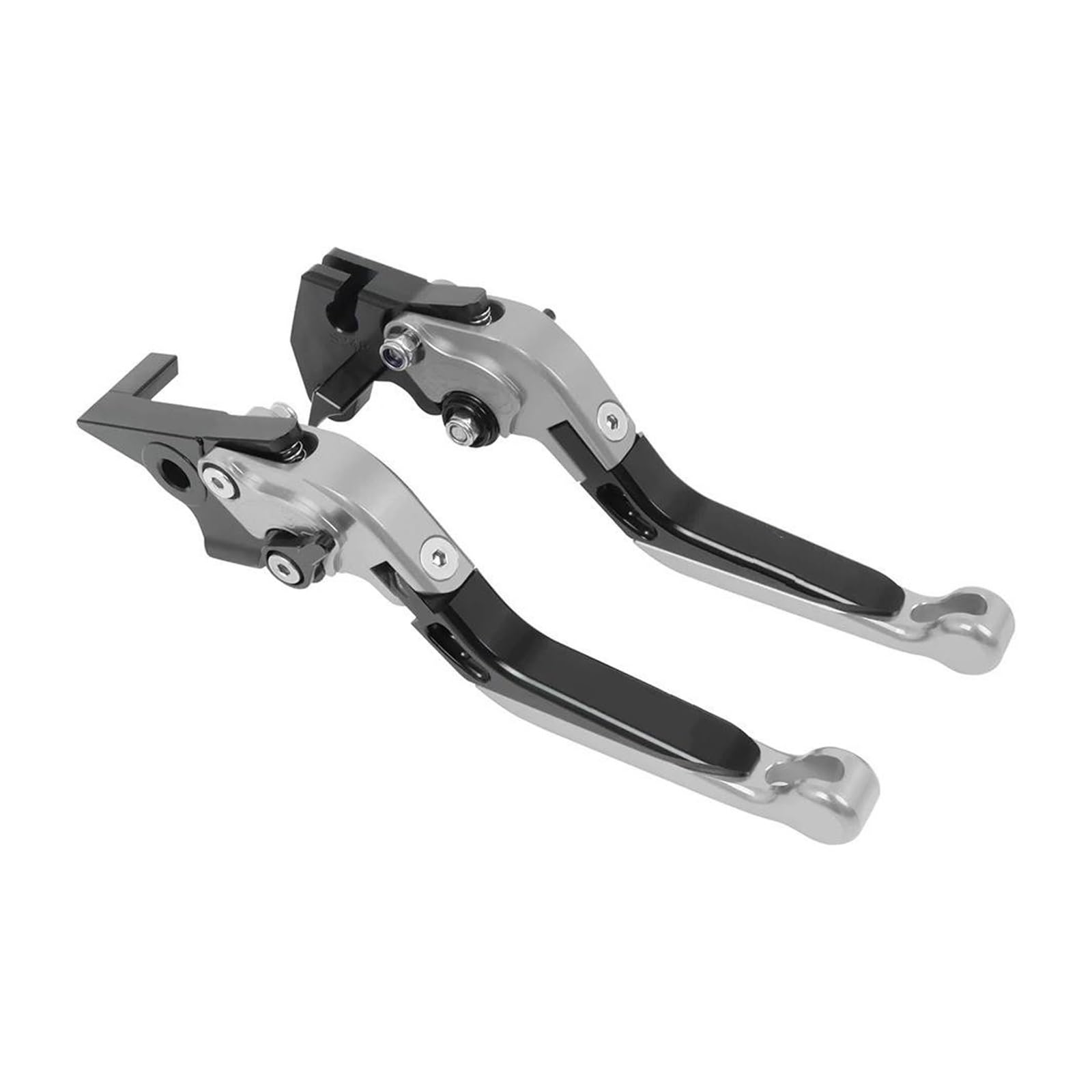 Mamxvkvzeu Silver-Black-Silver Motorbike Brake Clutch Handle Levers Motorcycle Brake Clutch Levers Folding Handle Bar For S1000xr S 1000Xr S1000 Xr 1000 2020 2021 2022 2023(Silver-Black-Silver)