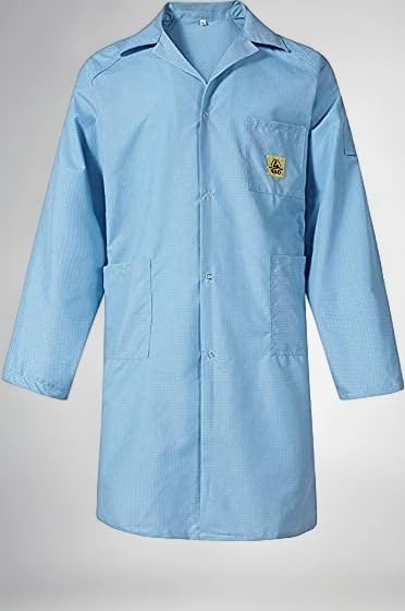 SCHOFIC ANTI-STATIC [ESD] SAFE Unisex Apron/Lab Coat/Jackets [SIZE : XL] - Blue