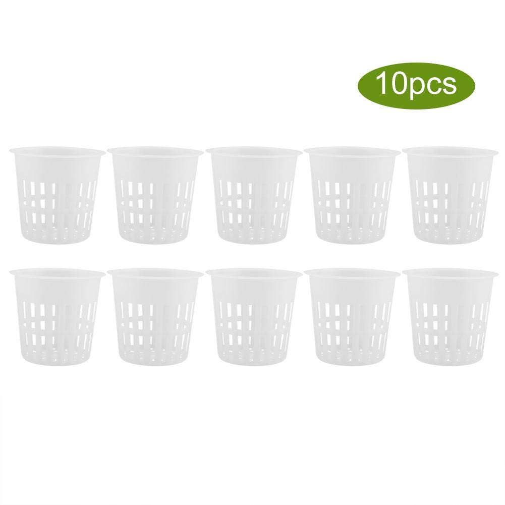 Ymiko 10 Vasetti A Rete Per Idroponica E Aeroponica - Cestini In Plastica PP Per Orchidee E Piante, Con Fessure, Diametro 10,8 Cm, Altezza 9,8 Cm (Nero)