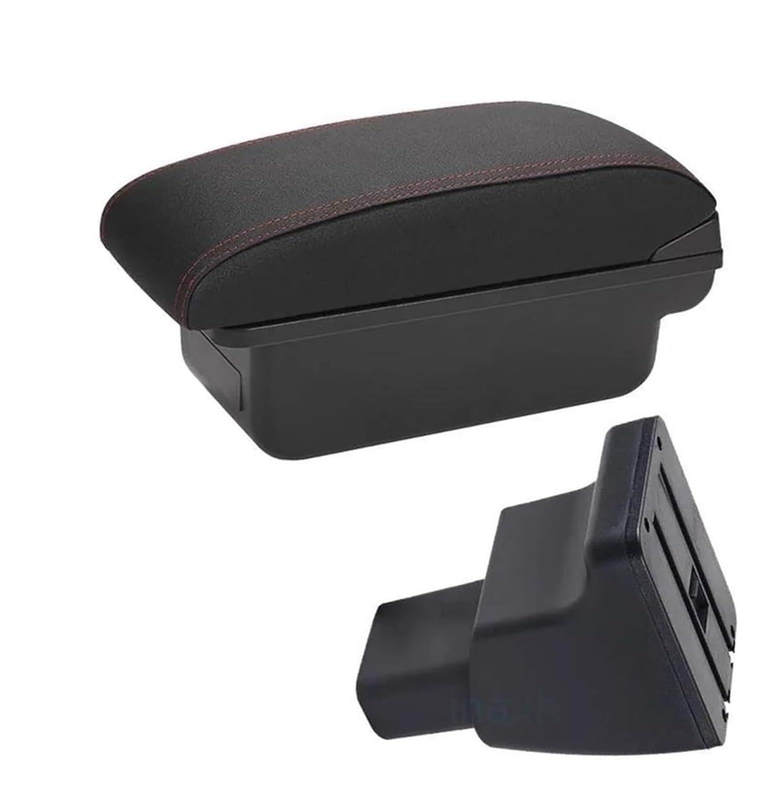 HCKCLMBMZW For Hyundai I10 Car Armrest Center Console Box Interior Parts Storage Accessories USB Car Armrest Center Console(C1 Black Red No Usb)