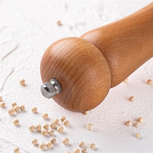 Młynek do soli, pieprzu, młynek do soli i pieprzu, buk, drewniany materiał, natura, drewno, dozownik pieprzu, młynek do przypraw kuchennych (25 cm, 1 szt.)