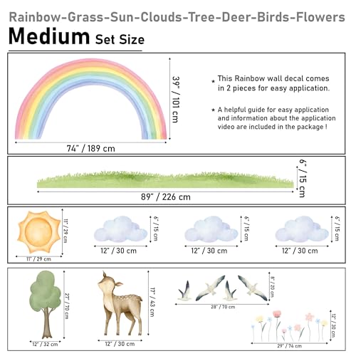 Vinilo decorativo Boho Woodland Rainbow mediano miniatura 2