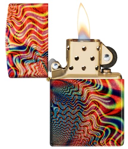 Encendedor Zippo Fusion Waves diseño 540 latón bruñido miniatura 3