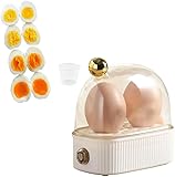 JQLLOJDS New Electric Hard Boiled Egg Maker Steamer,Rapid Egg Cooker Electric 2 Eggs Capacity,Timing Electric Egg Cooker, Detachable Egg Boiler...