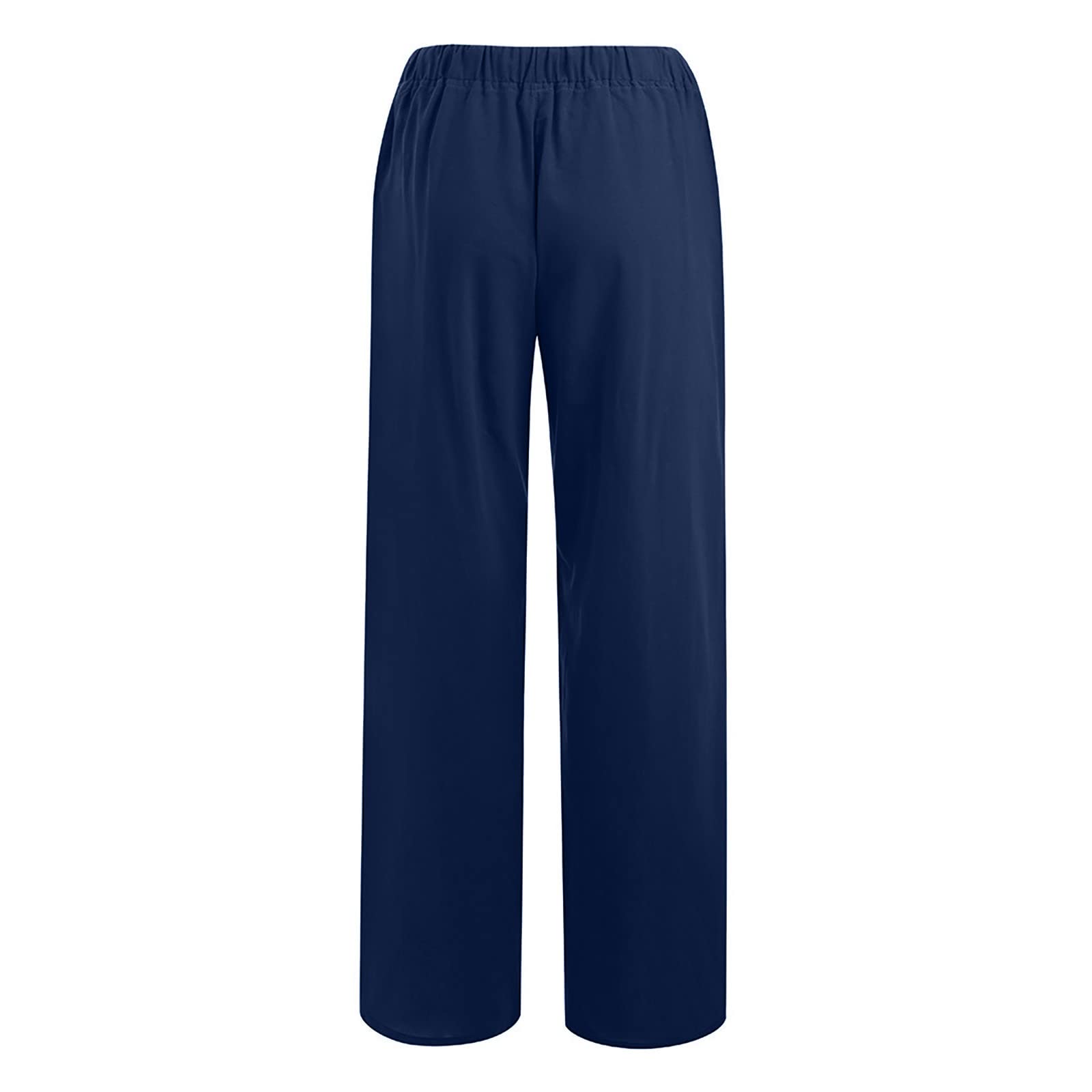 Pantalon Femme, Décontracté En Coton Et Lin De Couleur Unie Pour Femmes, Facile À Entretenir