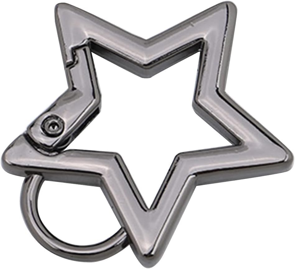 Star Shaped Stainless Steel Carabiner Keychain Clip, Snap Hook Holder for Keys, Wallet and Gear, Metal Key Ring Accessory s - Image 8