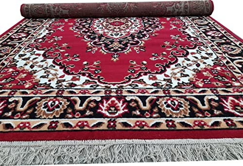 Image of Home Decore Acrylic Carpet for Your Living Room & Drawing Room Aywhere in Your Home (150x210 Red Colour)- 5x7 Feet