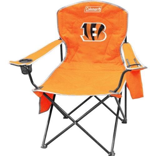 Coleman NFL Cooler Quad Folding Tailgating & Camping Chair with Built in Cooler and Carrying Case, Cincinnati Bengals