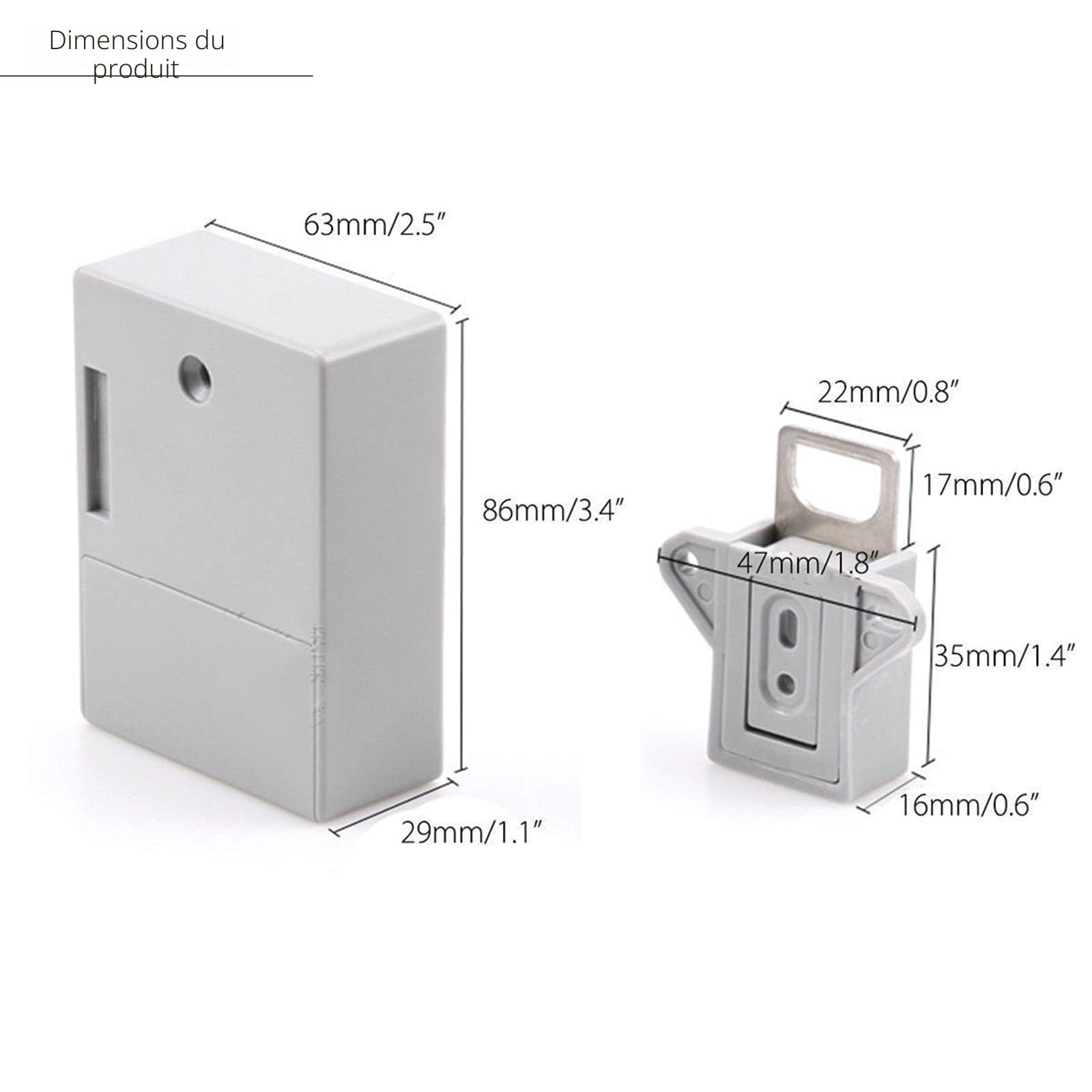 Serrure de porte à piles avec carte à puce IC, capteur pour placard et tiroir, SmartLock intelligent invisible et numérique DIY sans trou perforé