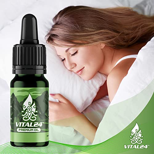 VITAL24 - Premium Nr. 40 mit 10ML (250 Tropfen) extra starkes und hochdosiertes Hanfsamenöl - Vital Hanfsamenöl - 100% Natur - Hanftropfen mit Omega 3-6-9