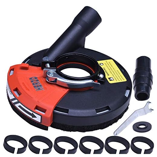 HERZO Universal Surface Grinding Dust Shroud for 7 Inch Angle Grinder Grinding Task