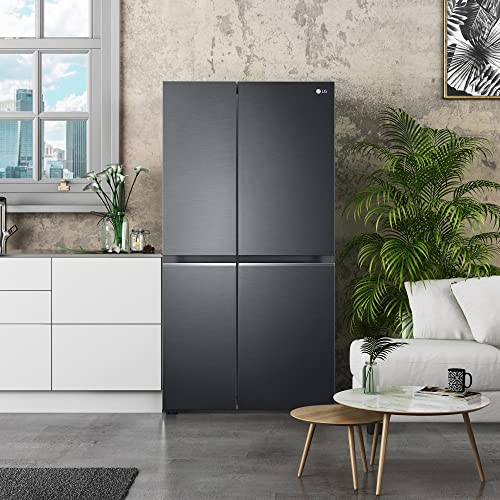 Image of LG 694 L Frost Free Smart Inverter Side-by-Side Refrigerator (GC-B257SQUV, Matte Black| DoorCooling+, Hygiene Fresh+, Express Freeze)