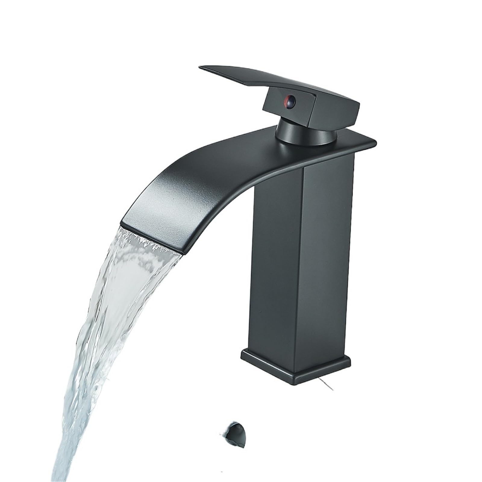 Basin Faucets Elegant Waterfall Bathroom Sink Faucet Single Lever Hole Deck Mount