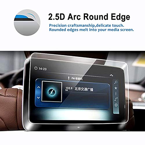 2PCS LFOTPP Rear Seat TV Glass Screen Protector for 2018 2019 S-Class W222 10.2-Inch, Back Seat Entertainment/Headrest TV Screen Protector