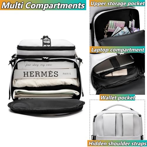 Image of SDTAME Gym Duffel Backpack with Shoe Pocket & Laptop Sleeve