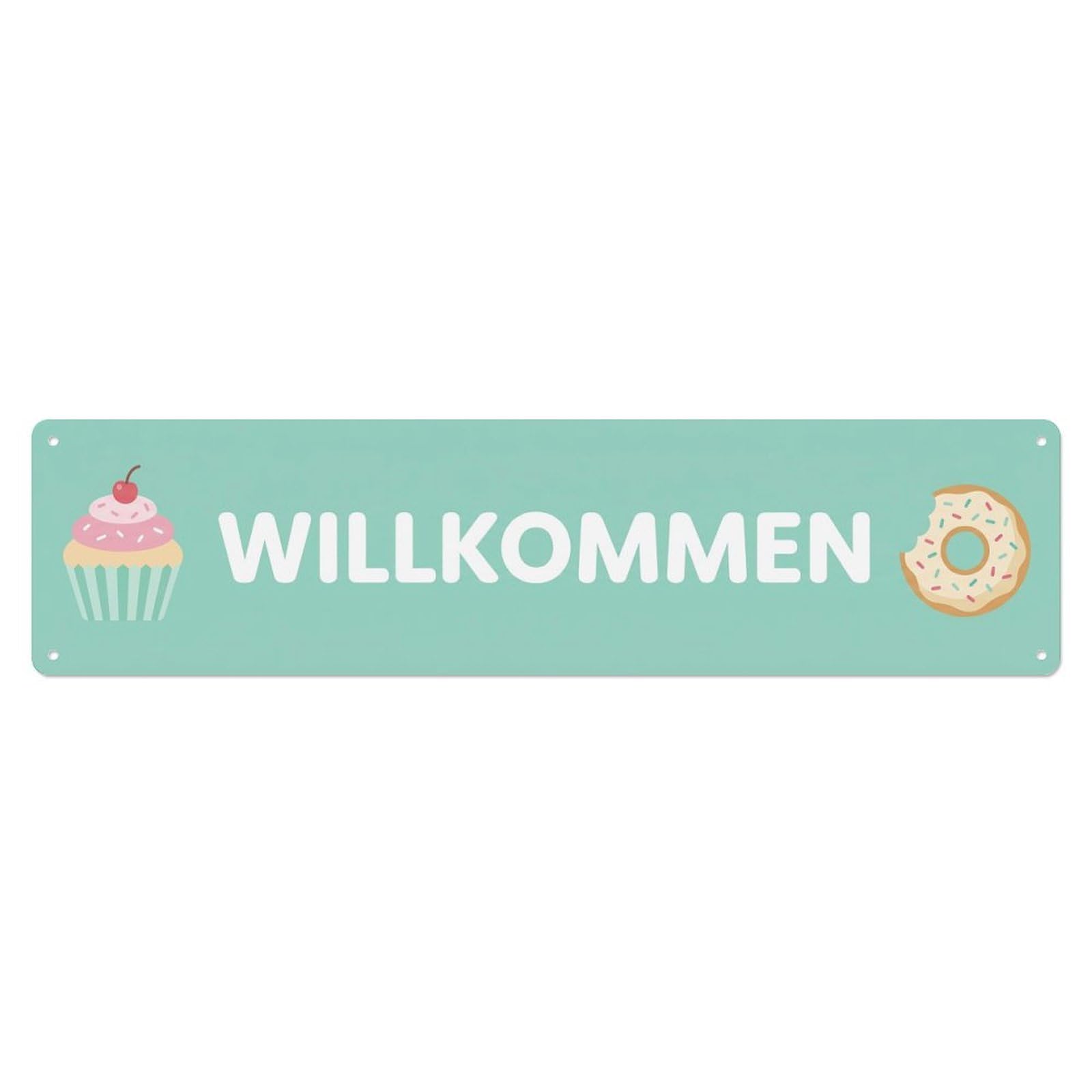 Mint Fresh Bakery Cafe Welcome Metal Tin Sign Plaque Wall Decor for Cafe, Club Bar, Office, Home Garden Metal Poster 4x16Inch