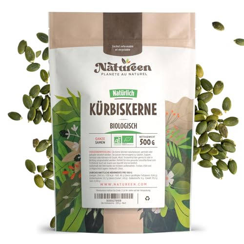 Bio Kürbiskerne – 500 g | Naturbelassen, Vegan & Vielseitig für Snacks, Salate & Backen