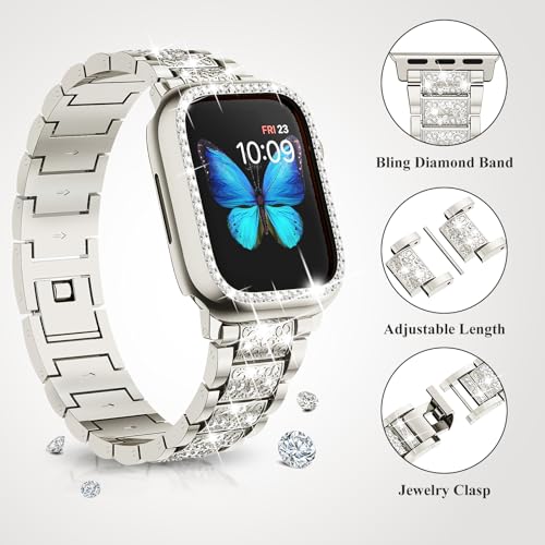 Image of SUPOIX for Apple Watch Band 41mm + Case, Bling Bands for Women (Starlight)