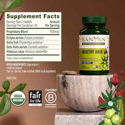 Banyan Botanicals Organic Healthy Hair Supplement