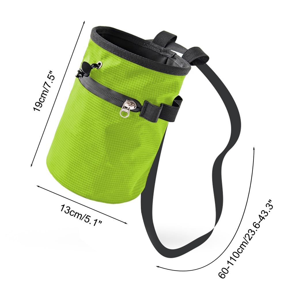 Bolsa de tiza para escalada con cordón y cinturón ajustable para escalada deportiva