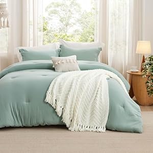 Bedsurekingcomfortersetwiththrowblanket5piecesbohobeddingdownalternativebedinabagsagegreenbedsetwithcomforterpillowshamsthrowpillowchenilleblanket Urban Country Home Decor Bedsure king comforter set with throw blanket 5 pieces boho bedding down alternative bed in a bagsage green bed set with comforter pillow shams throw pillow chenille blanket urban country home decor