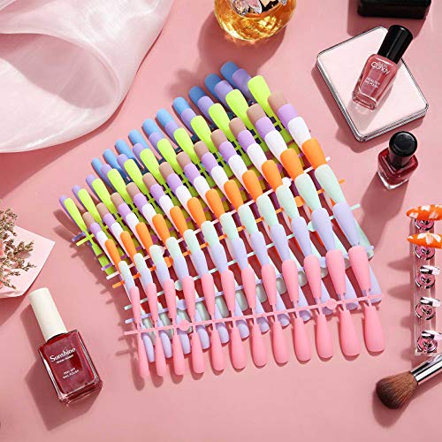 image for Maitys 240 Pieces 10 Colors Extra Long Colorful Matte False Nails Matt
