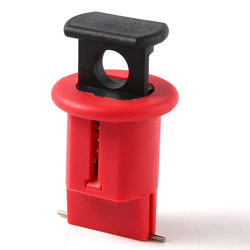 POFET 5Pcs Widen Standard Pin Out Miniature Circuit Breaker Lockout - Red, 3#