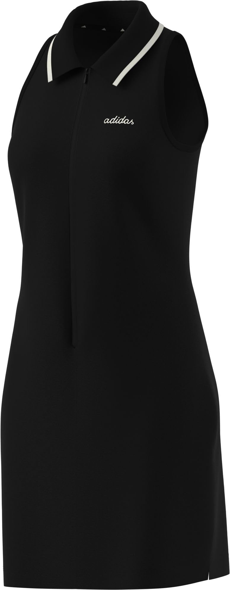 adidas Femme Seasonal Essentials Colorpop Dress with Embroidered Graphic, Black/off White, M Short