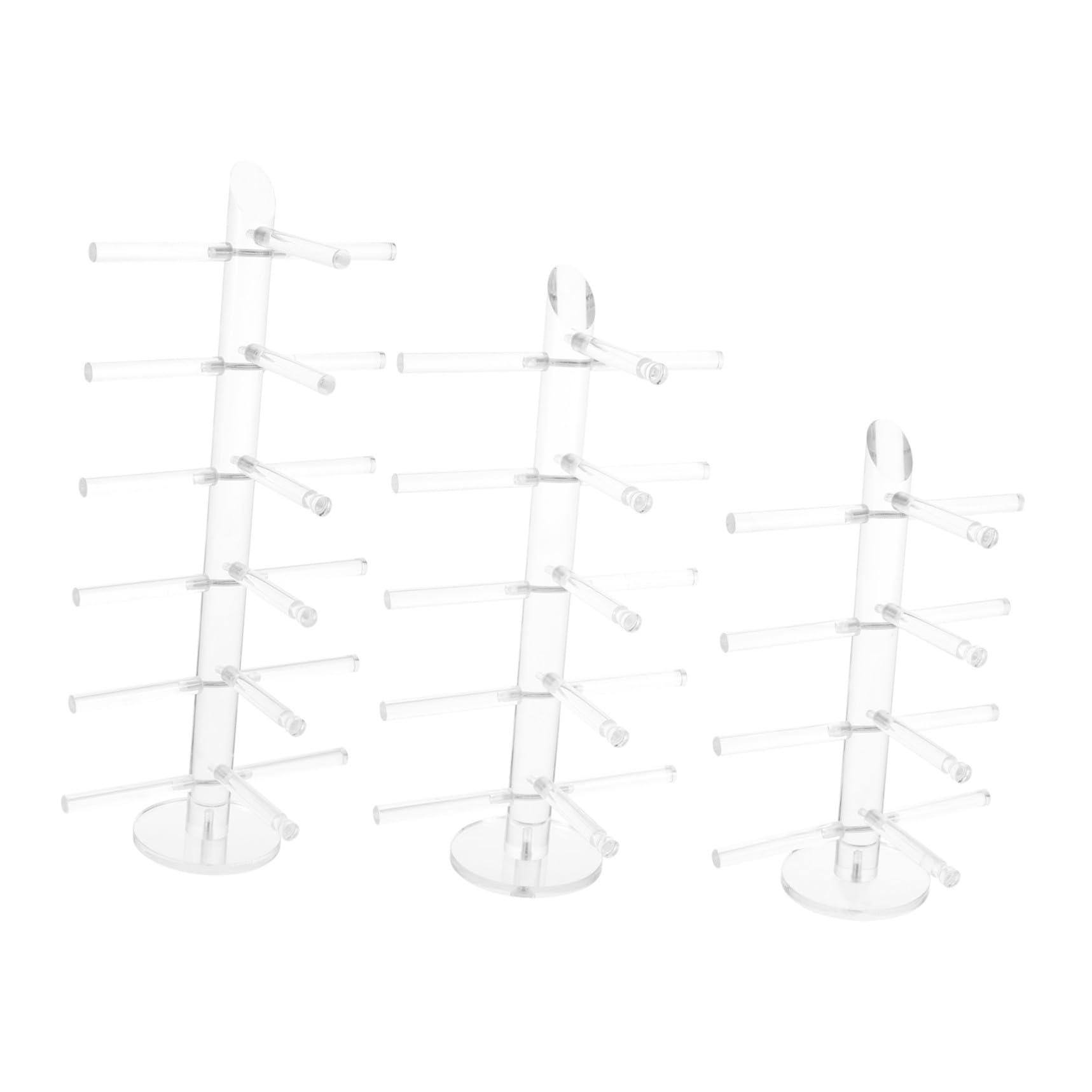 Espositore Porta Occhiali Da Sole in Acrilico 6 Strati Asta Da 25mm, Base Stabile Per Negozi e Esposizioni, Supporto Resistente e Smontabile Per Occhiali Da Lettura e Da Sole