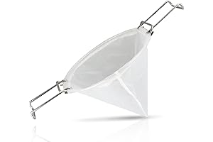 10” Reusable Cone Filter Bag for Deep Frying Oil Filtration - Cooking...