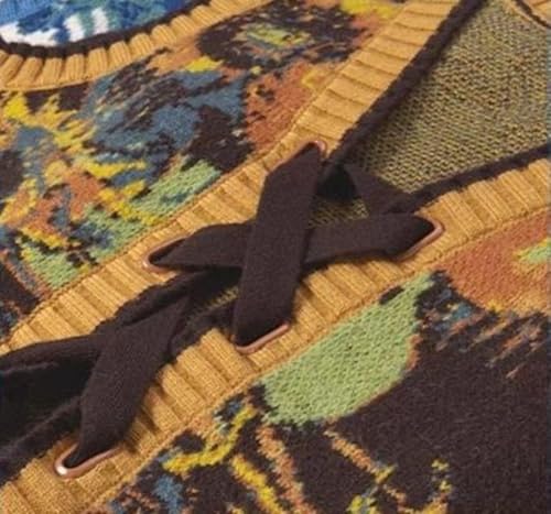 Aesthetics Sweater Vest Women Floral Sweaters for Women Floral Vest Sleeveless Sweater Y2k Tie Front Sweater Vests4