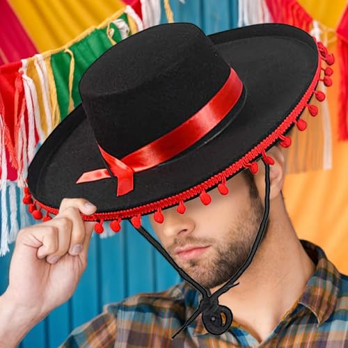 Sombrero mexicano de para festivales de música al aire libre y disfraces temáticos 2