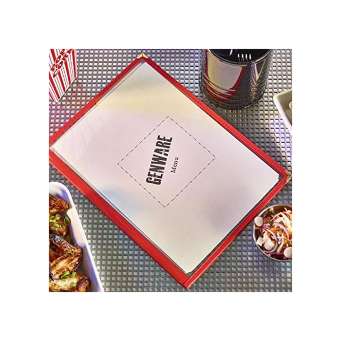 Buy Genware 1 Page A4 Red American Style Menu Holder Single Menu