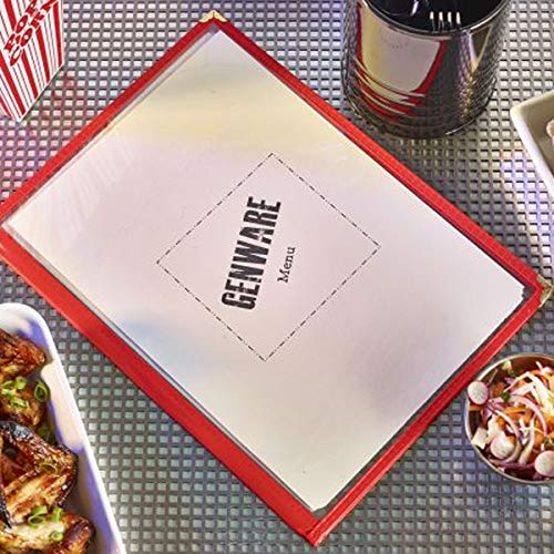 Buy Genware 1 Page A4 Red American Style Menu Holder Single Menu