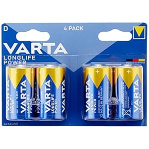 Varta Longlife Power D Mono LR20 Batterij (verpakking met 4 stuks) Alkaline Batterijideaal voor speelgoed zaklamp CD…