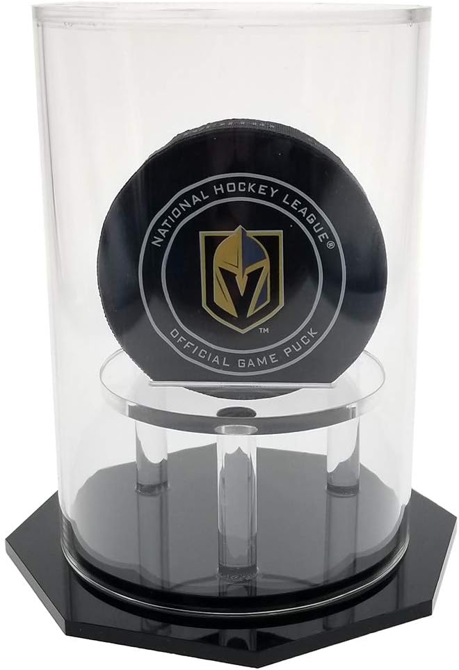 OnDisplay Deluxe UV-Protected Hockey Puck Display Case - Round Black Base image 4