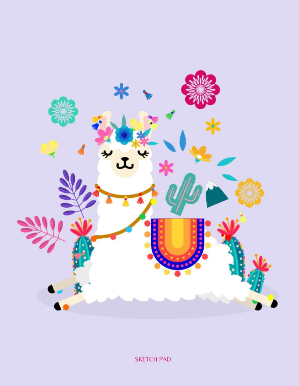 Independently published Adorable Llama with Vibrant Colors Sketch Pad for Kids: Drawing/Coloring Activity Book with blank pages