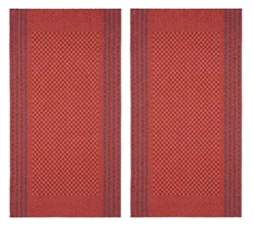 Trapos de alta calidad Trapo de Grubentuch 50 x 100 cm cuadriculado varios diseños Trapos de cocina paños de secado paño de cocina paño de cocina paño de cocina 51% lino 49% algodón (juego de 2)