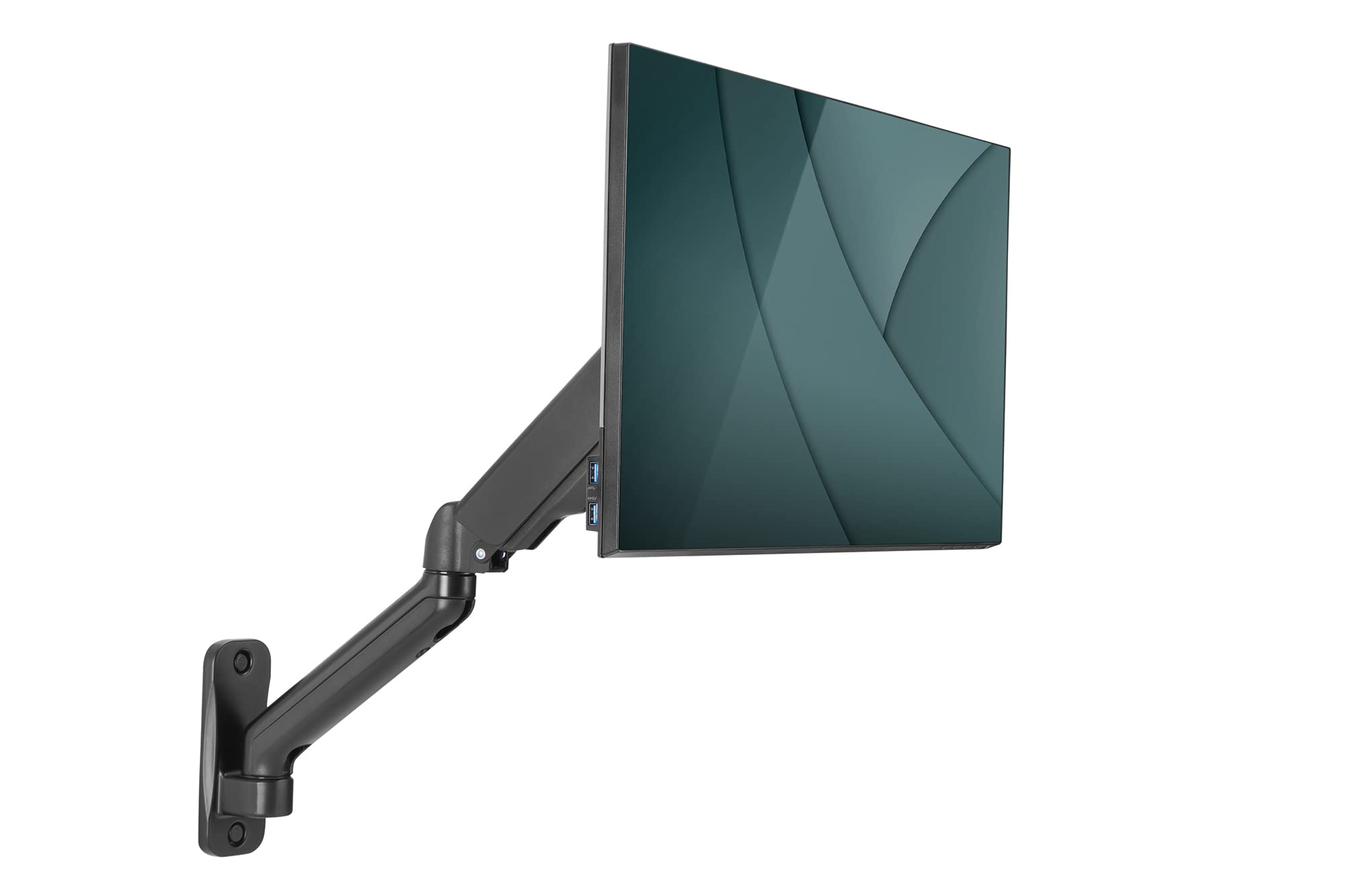 DIGITUS Soporte de Pared para Monitor con Muelle presión de Gas y Brazo Giratorio - para Pantallas 15-32" - 9 kg Carga máx. - VESA máx. 100x100 - Giratorio, inclinable, rotativo y Regulable en Altura